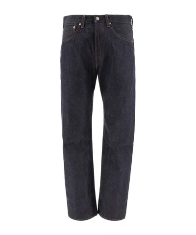 Levi's Navy 1955 501 Original Fit Selvedge Jeans In Blue