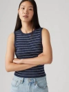 Levi's Ocean Tank Top In Jules Stripe Navy Blazer