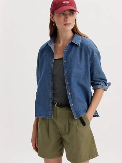 Levi's Odessa Long Sleeve Shirt In Cool As A Pickle
