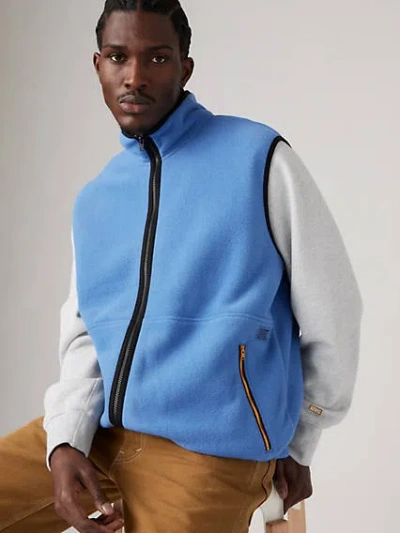 Levi's Off Grid Polar Vest In Federal Blue