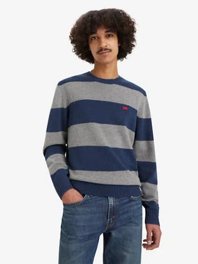 Levi's Original Housemark Sweater In Calloway Stripe Sargasso Sea