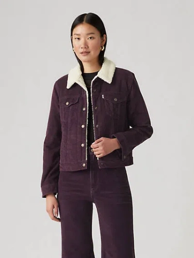 Levi's Original Sherpa Trucker Jacket In Plum Perfect