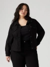 Levi's Original Sherpa Trucker Jacket (plus Size) In Black And Black