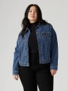 Levi's Levis Womens Original Denim Trucker Jacket Adore Midi Dress In See Her Run