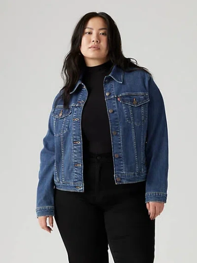 Levi's Levis Womens Original Denim Trucker Jacket Adore Midi Dress In Blue