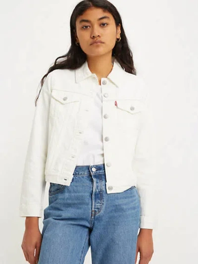 Levi's Original Trucker Jacket In White Worn