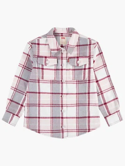 Levi's Oversized Plaid Shacket Big Girls 7-16 M In Multi