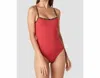 Levi's Paige Brilliant Contrast Straps Bodysuit In Red In Red