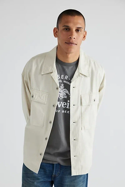 Levi's Patch Pocket Overshirt Top In Oatmeal, Men's At Urban Outfitters In Gray