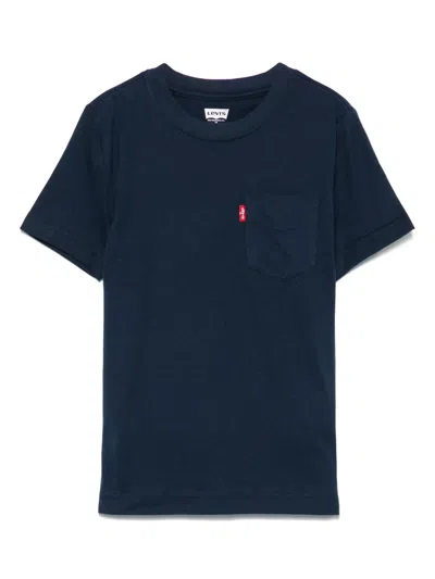 Levi's Kids' Patch-pocket T-shirt In Blue