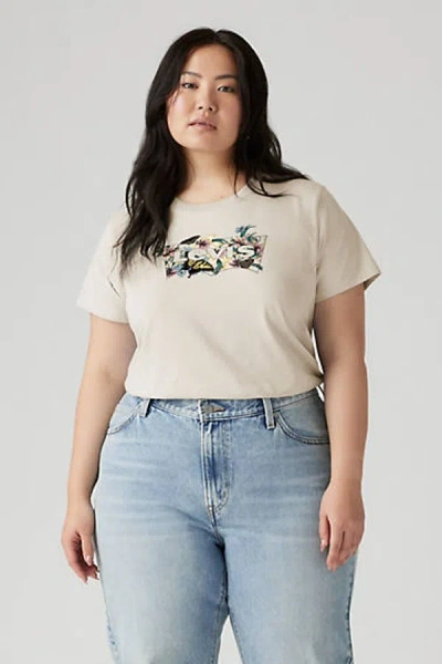 Levi's Perfect Logo Tee (plus Size) In Neutral