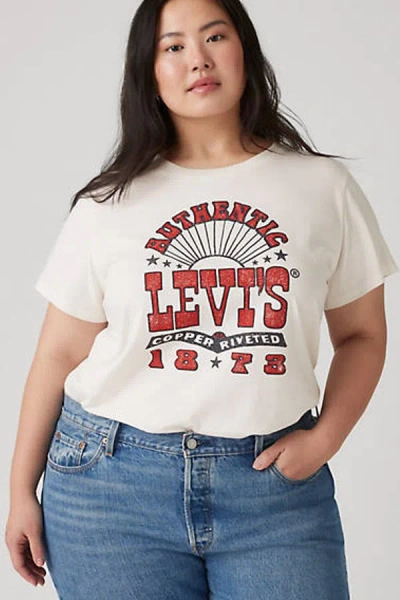 Levi's Perfect Logo Tee (plus Size) In White