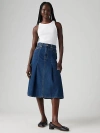 Levi's Pleated Midi Skirt In Slightly Circular