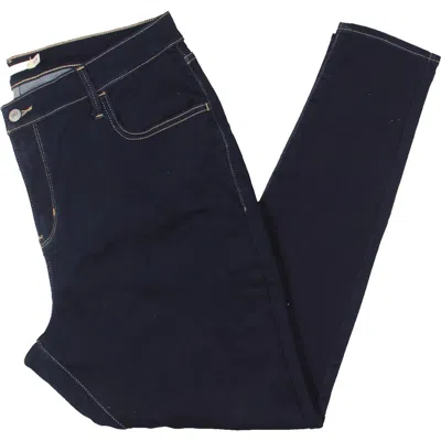 Levi's Plus 720 Womens High Rise Dark Wash Skinny Jeans In Blue