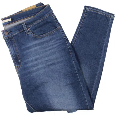 Levi's Plus 721 High Rise Skinny Womens Distressed High Rise Skinny Pants In Blue