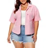 Levi's Plus Resort Shirt Womens Checkered Gingham Button-down Top