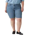 LEVI'S PLUS SIZE HIGH-RISE SHAPING BERMUDA SHORTS