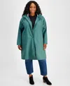 LEVI'S PLUS SIZE HOODED LONG-SLEEVE ZIP-FRONT COAT