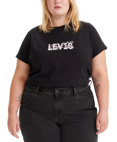 Levi's Plus Size Perfect Cotton Floral Logo Tee In Tapestry Floral