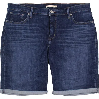 Levi's Plus Womens Bermuda High Rise Bermuda Shorts In Blue