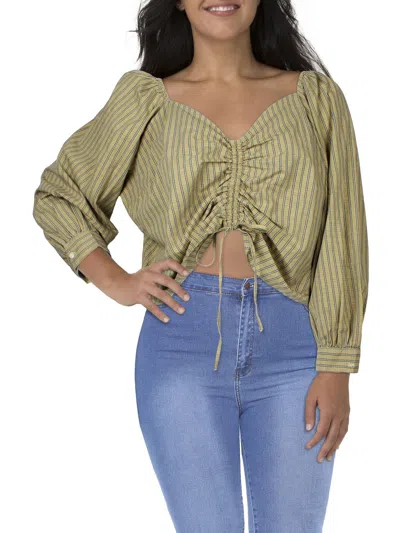Levi's Plus Womens Cotton Ruched Cropped In Multi