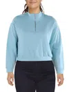 Levi's Plus Womens Fleece 1/4 Zip Pullover Sweater In Multi
