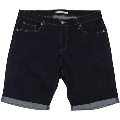 Levi's Plus Womens Mid Rise Slim Bermuda Shorts In Blue