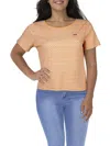 LEVI'S PLUS WOMENS RIBBED TEE PULLOVER TOP