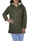 Levi's Plus Womens Shearling Puffer Parka Coat In Green