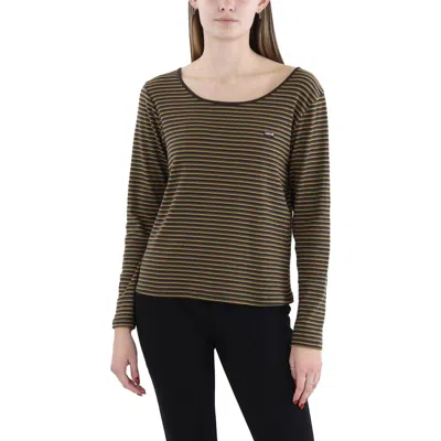 Levi's Plus Womens Striped Scoop Neck Pullover Top In Multi