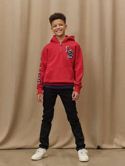 Levi's Plush Full-zip Hoodie Little Boys 4-7x 6 In Jester Red