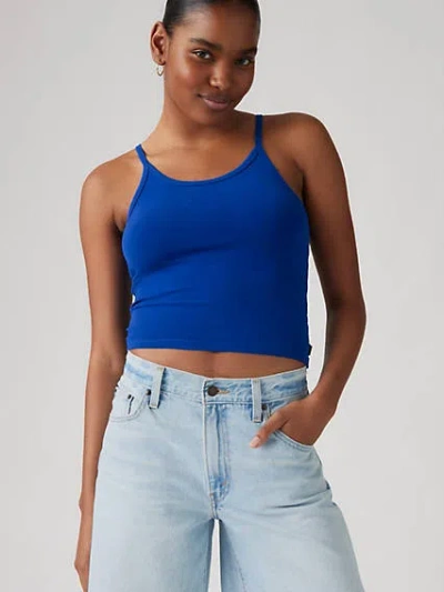 Levi's Plush Stretch Tank Top In Mazarine Blue