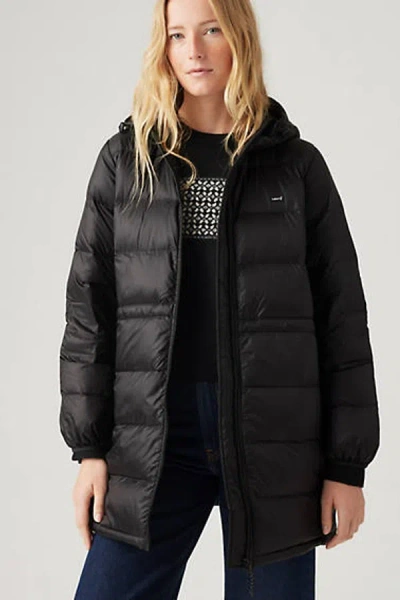 Levi's Polly Midi Puffer In Black
