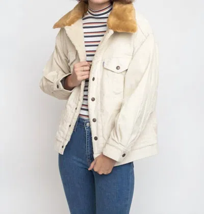 Levi's Premium Oversized Trucker Jacket In Ivory In Multi