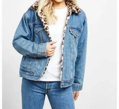 Levi's Premium Trucker Jacket In Cheetah In Multi