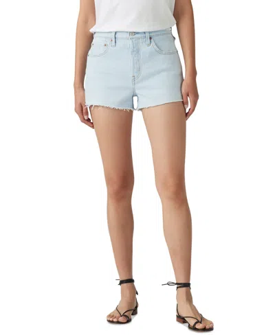 Levi's Premium Women's 501 Button Fly Cotton High-rise Denim Shorts In Blank Spot
