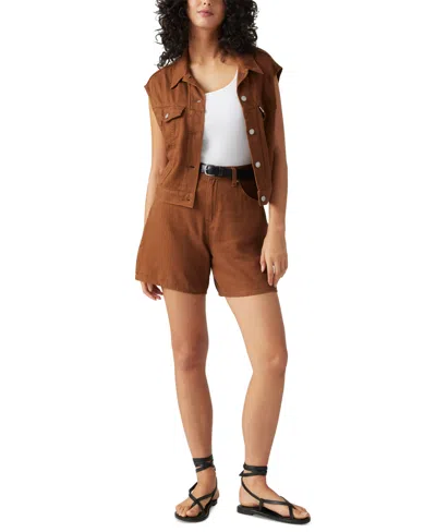 Levi's Premium Women's Cotton High Rise Baggy Shorts