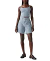 Levi's Levis Womens Jadine Denim Tank Top Cotton High Rise Baggy Shorts