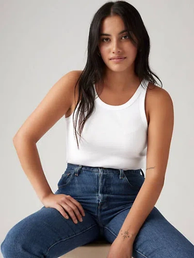 Levi's Essential Racer Tank Top In White
