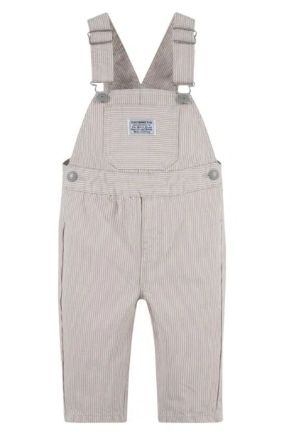 Levi's Babies' Railroad Stripe Cotton Overalls In Oxford