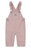 Levi's Babies' Railroad Stripe Cotton Overalls In Red/ White Stripe