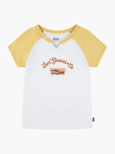 Levi's Rainbow Levis Tee Little Girls 4-6x T-shirt 6x In Gardenia