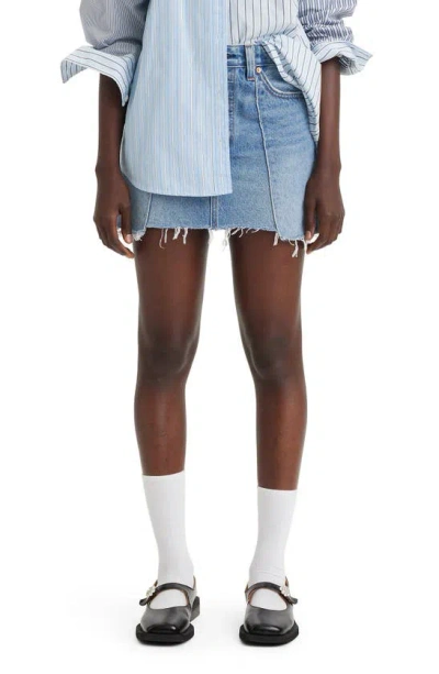 Levi's Recrafted Icon Denim Mini Skirt In Novel