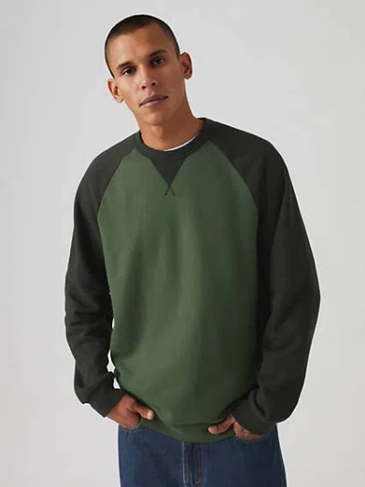 Levi's Red Tab Crewneck Sweatshirt In True Blue And Jet Black