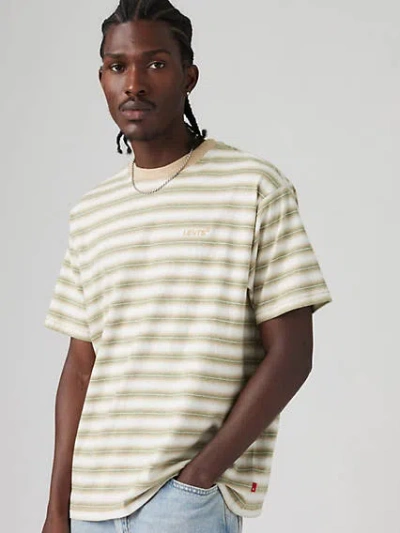 Levi's Red Tab Vintage Relaxed Fit Logo Stripe T-shirt In Green