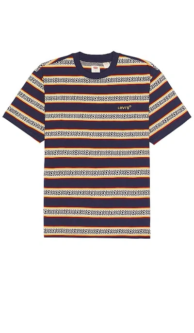 Levi's Red Tab Vintage Tee In Otis Geo Stripe Naval Academy