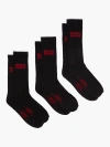 Levi's Regular Cut Housemark Socks (3 Pack) In Black