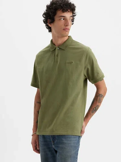 Levi's Relaxed Authentic Polo Shirt In Bluish Olive