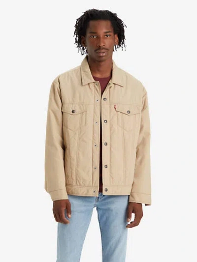 Levi's Relaxed Fit Padded Trucker Jacket In True Chino