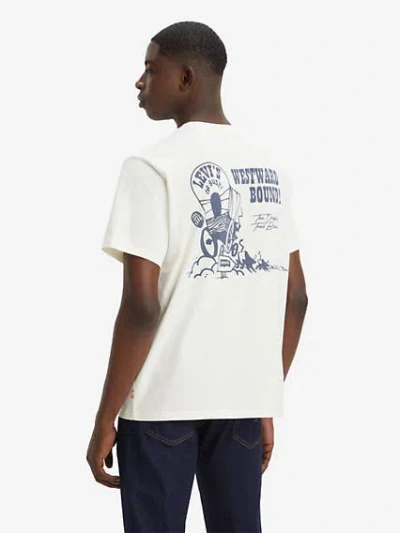 Levi's Relaxed Fit Short Sleeve Graphic T-shirt In Archival Western Wagon Egret